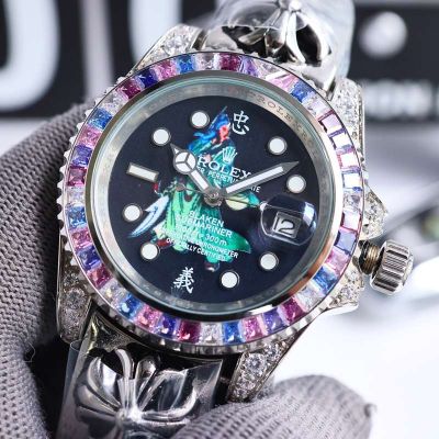 ROLEX Submariner Water Ghost Natural Zircon Inlay 40MM Red Watch